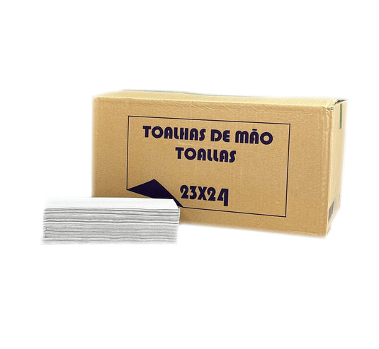 Toalha de Mão Reciclado, Folha Simples - 23x24 Zig-Zag - 3000 Serviços