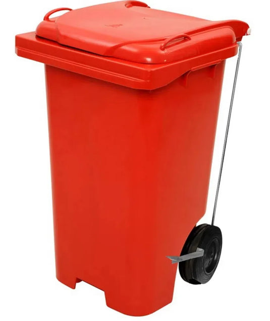 Contentor do Lixo - 120L - Vermelho