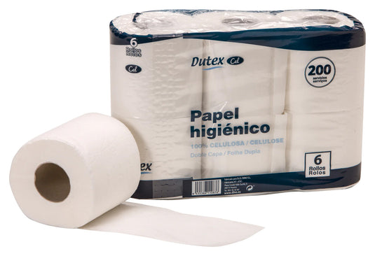 Papel Higiénico Doméstico, Folha Dupla - 40m - 96 Rolos