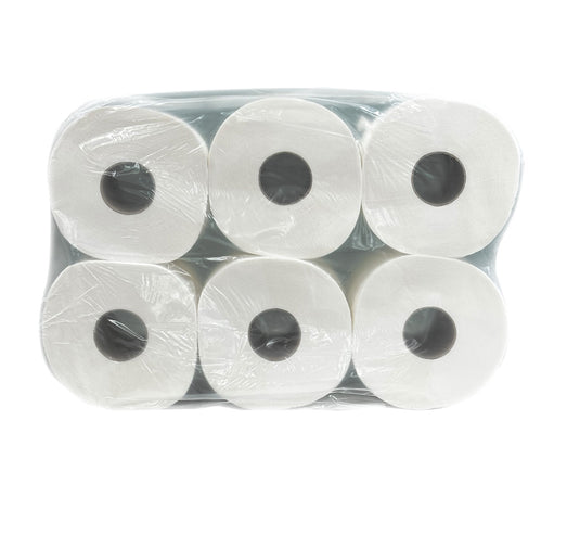 Papel Higiénico MINI Jumbo, Folha Dupla - 75m- 12 Rolos