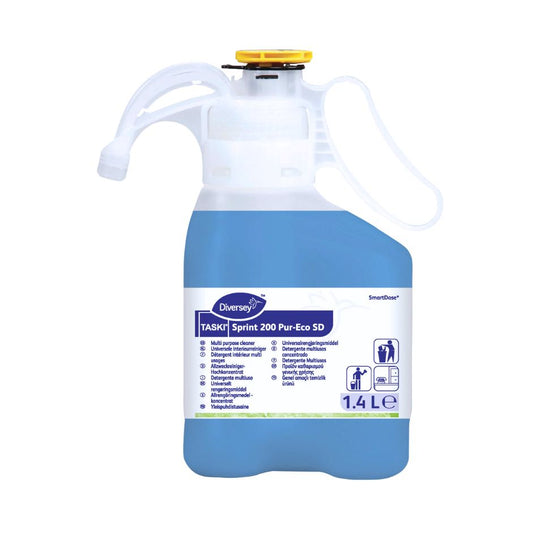 Detergente Multiusos de Superfícies em SmartDose -Taski Sprint 200 Pur-Eco E1a (Super Concentrado)-  1,4 L