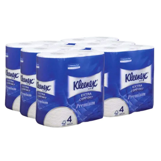 Papel Higiénico Doméstico Premium Extra Conforto, 4 Folhas - 19m - 24 Rolos
