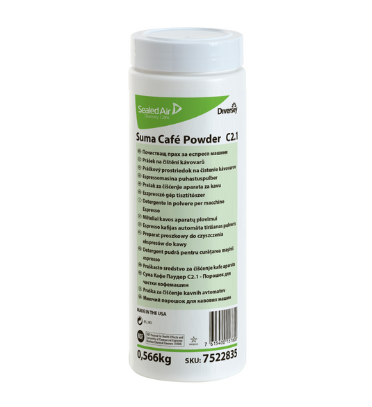 Detergente em Pó para Limpeza de Máquina de Café - Cafe Suma Powder C2.1