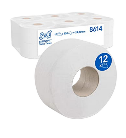 Papel Higiénico Scott Jumbo - 200m - 12 Rolos