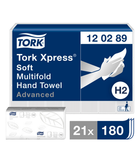 H2 - Tork Xpress Toalha de Mão Interfolha Suave - 21 Maços - 3780 Serviços