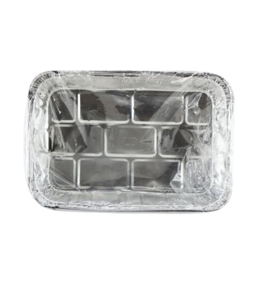 Embalagem Take-Away de Alumínio Retangular - 500ml, 900ml, 1420ml ou 2200ml - 100 Unidades