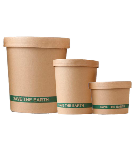 Embalagem de Sopa com Tampa - 250ml, 450ml ou 1000ml -  25 U