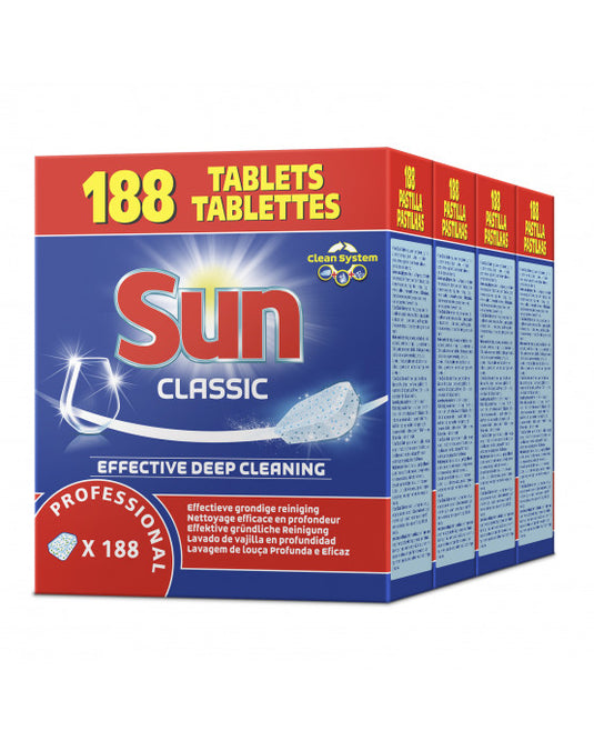 Sun Pro Formula Classic Tablets - Manchas Difíceis da Loiça - 188 Pastilhas