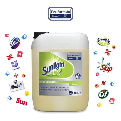 Sunlight Pro Formula Limão - Detergente Manual Loiça Neutro - 10L