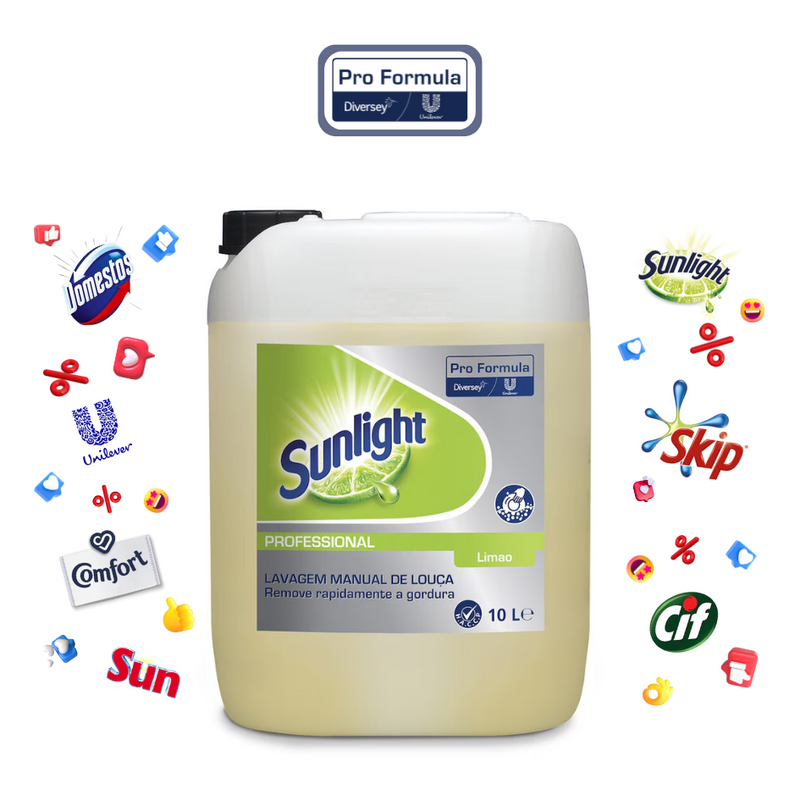 Carregue imagem no visualizador da galeria Sunlight Pro Formula Limão - Detergente Manual Loiça Neutro - 10L
