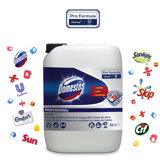 Lixívia com Detergente - Domestos - 10L