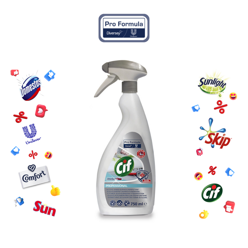 Carregue imagem no visualizador da galeria CIF Alcohol Plus - Desinfetante Cozinhas - 750ml
