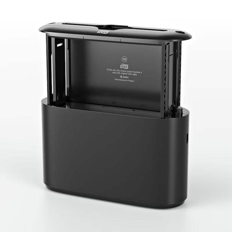 Carregue imagem no visualizador da galeria H2-Dispensador Bancada para Toalha de Mãos Interfolha Preto
