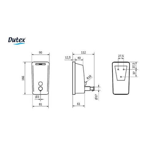 Dutex - Saboneteira Inox Manual de Enchimento - 1L
