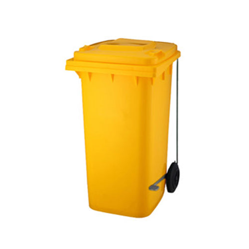 Contentor do Lixo - 120L - Amarelo