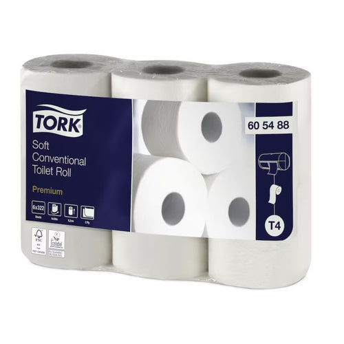 Papel Higiénico Doméstico Premium Tork, Folha Dupla - 39m - 42 Rolos