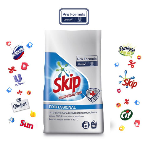 Skip Desinfetante - Detergente Enzimático - 19Kg