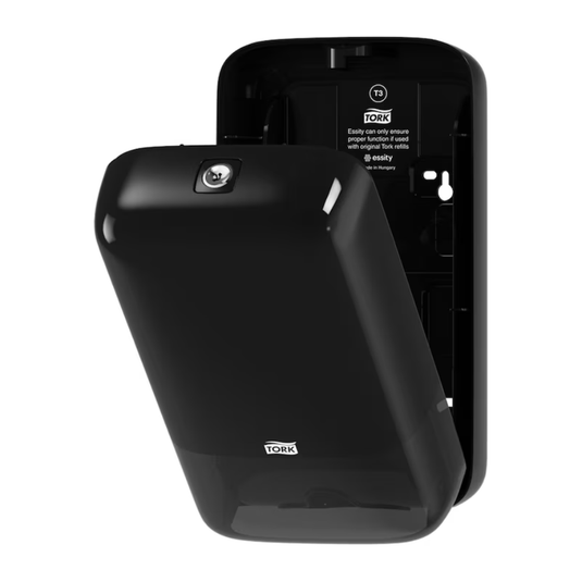 T3-Tork Dispensador para Papel Higiénico Folha a Folha - Preto