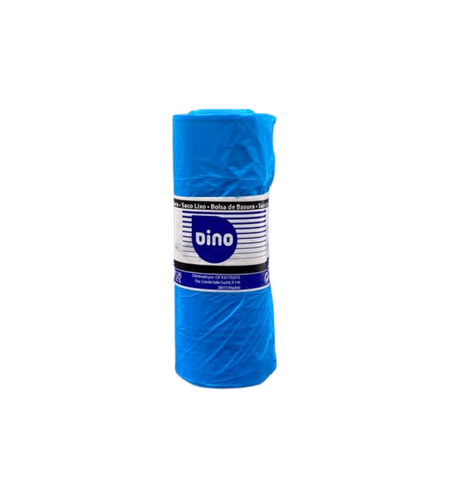 Saco do Lixo com Fecho - Azul - 30 L - 1 Rolo de 15 Sacos